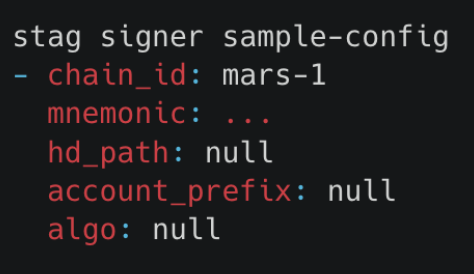 Signer Configuration