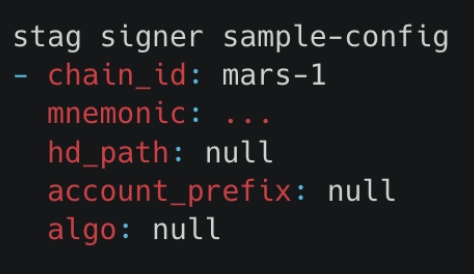 Signer Configuration